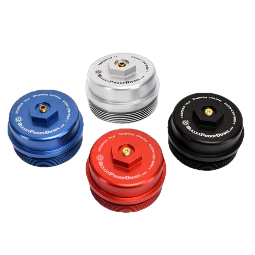 Bulletproof diesel BPD Billet Aluminum Oil Filter Cap - 6.0, 6.4