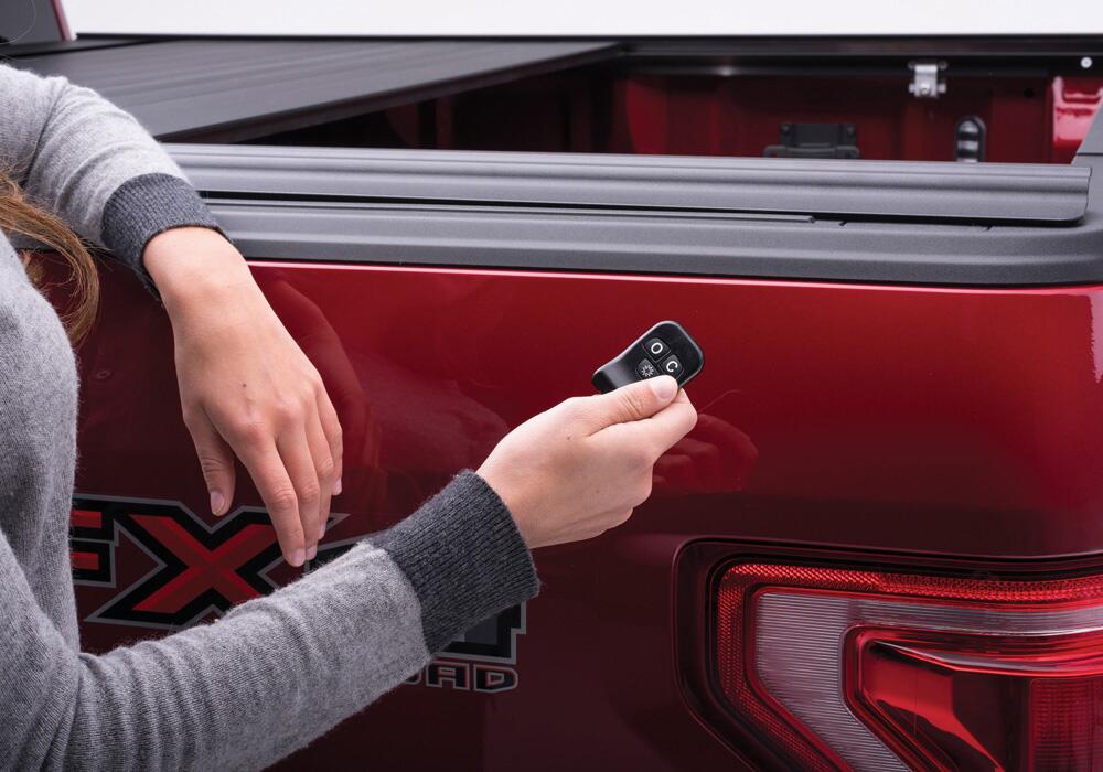 PowertraxPRO MX Retractable Tonneau Cover Rugged Aluminum Construction Electric Cover Matte Black 2022-2026 Toyota Tundra CrewMax 5' 7 inch Bed without Deck Rail System without Stake Pockets w/out Trail Special Edition Storage Boxes
