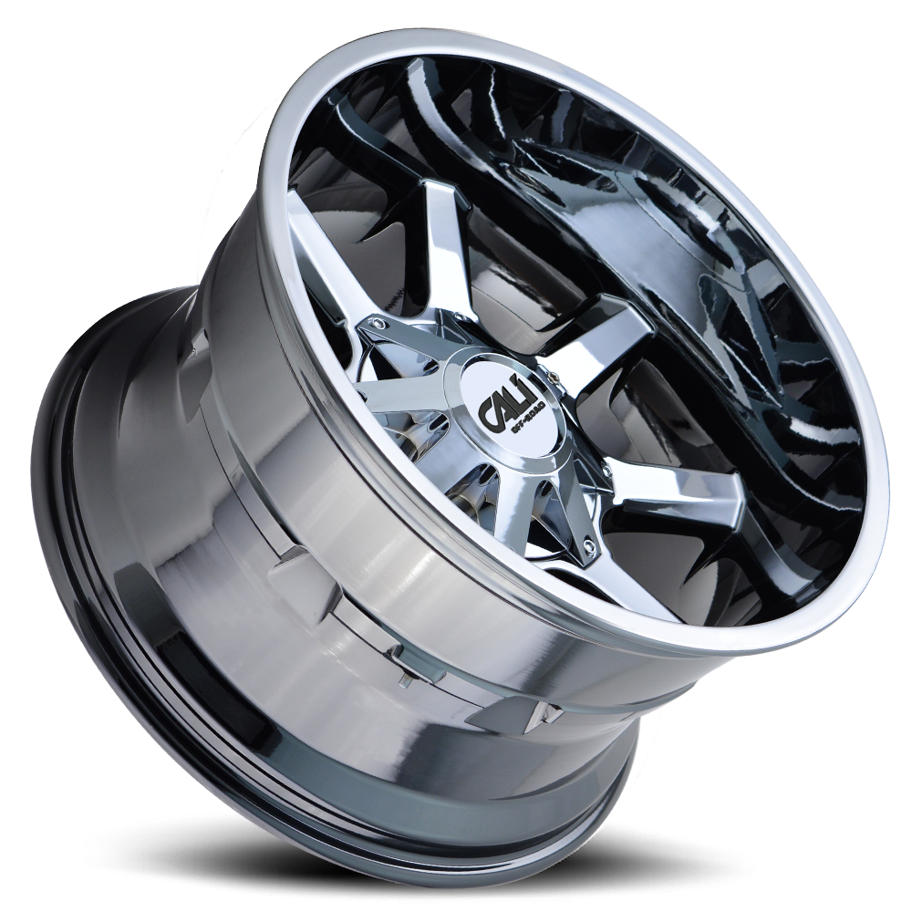 Cast Aluminum Wheels Busted 9100 CH 20x12 Chrome Cali Offroad Wheels