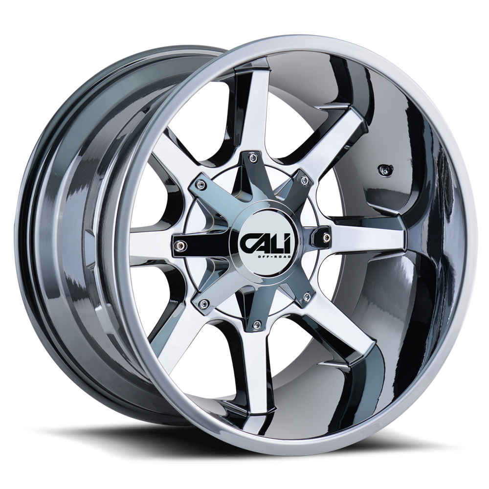 Cast Aluminum Wheels Busted 9100 CH 20x9 Chrome Cali Offroad Wheels