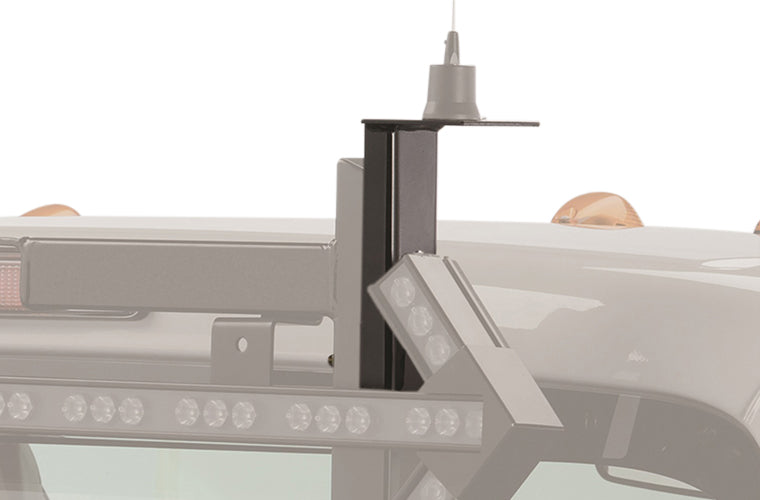 Antenna Mount Bracket Drivers or Passenger Side 3.5 Inch Square Base Comes Pre-Drilled w/7/8 Inch Mounting Hole Backrack