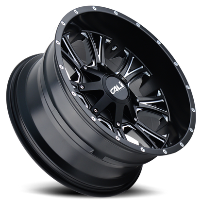 Cast Aluminum Wheels Americana 9101 SB 20x10 Milled Spokes Satin Black Cali Offroad Wheels