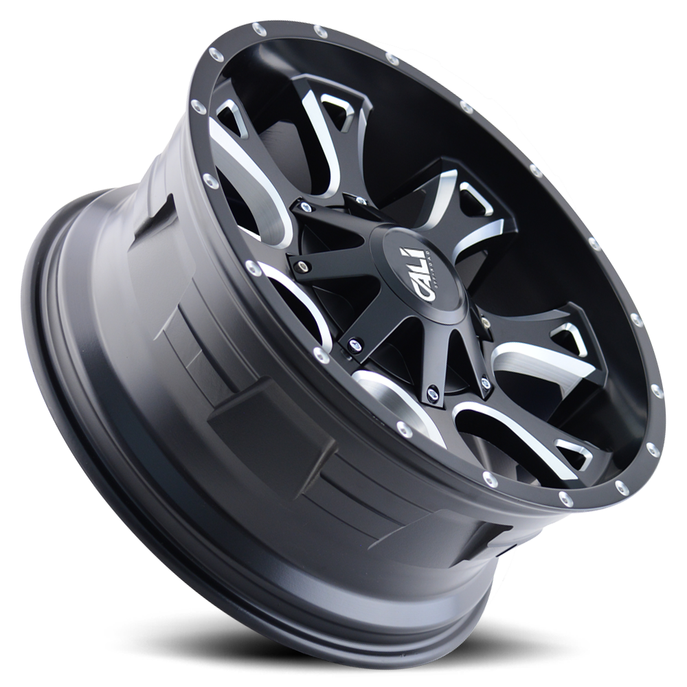 Cast Aluminum Wheels Anarchy 9103 SB 20x10 Milled Spokes Satin Black Cali Offroad Wheels