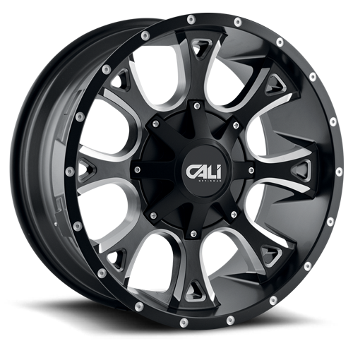 Cast Aluminum Wheels Anarchy 9103 SB 20x12 Milled Spokes Satin Black Cali Offroad Wheels