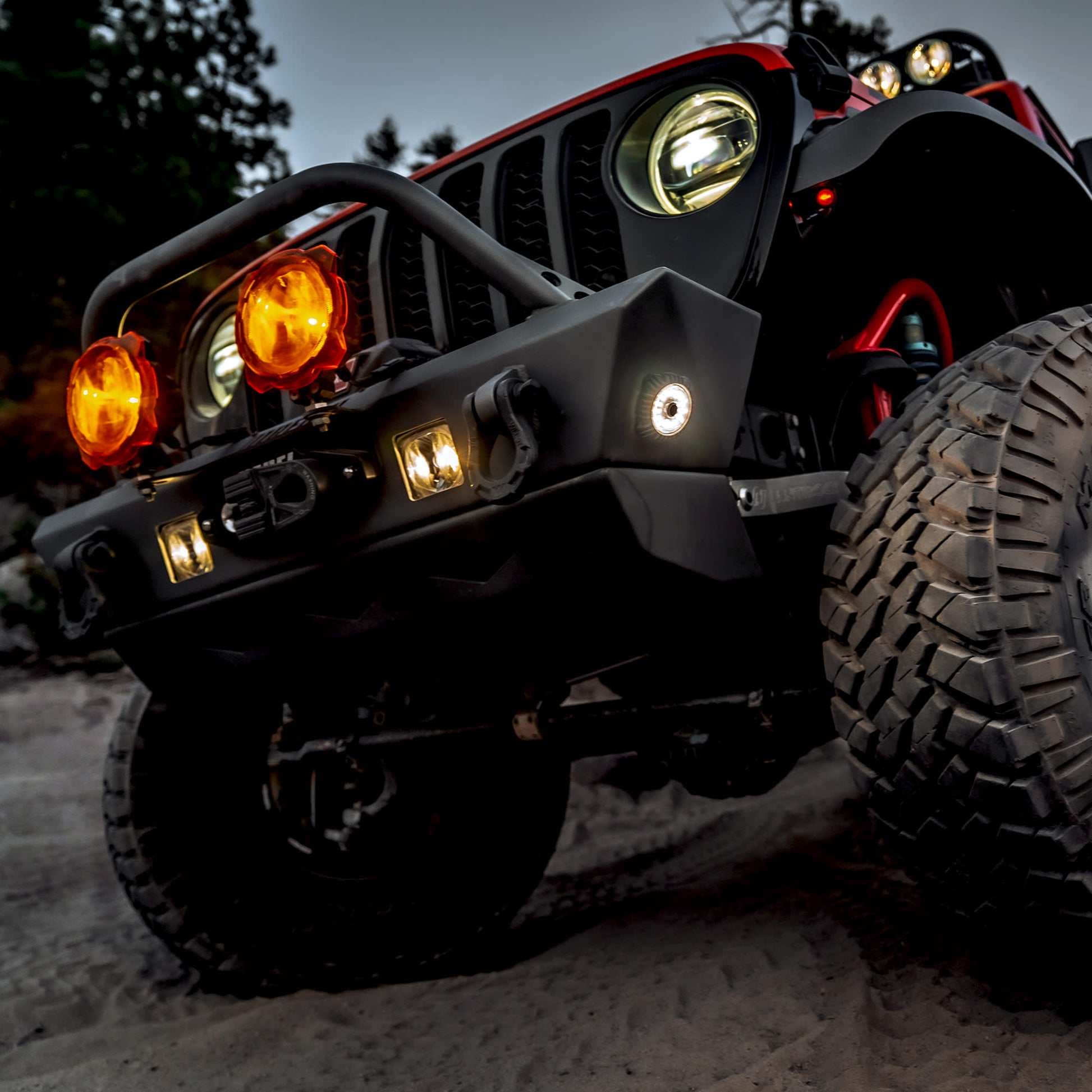 Cyclone V2 LED 6 Light Rock Kit Clear KC HiLiTES