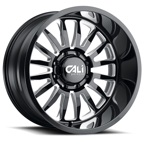 Cast Aluminum Wheels Summit 9110 GB-M 20x9 Milled Spokes Gloss Black Cali Offroad Wheels