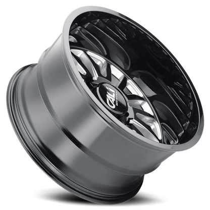 Cast Aluminum Wheels Summit 9110 GB-M 20x9 Milled Spokes Gloss Black Cali Offroad Wheels