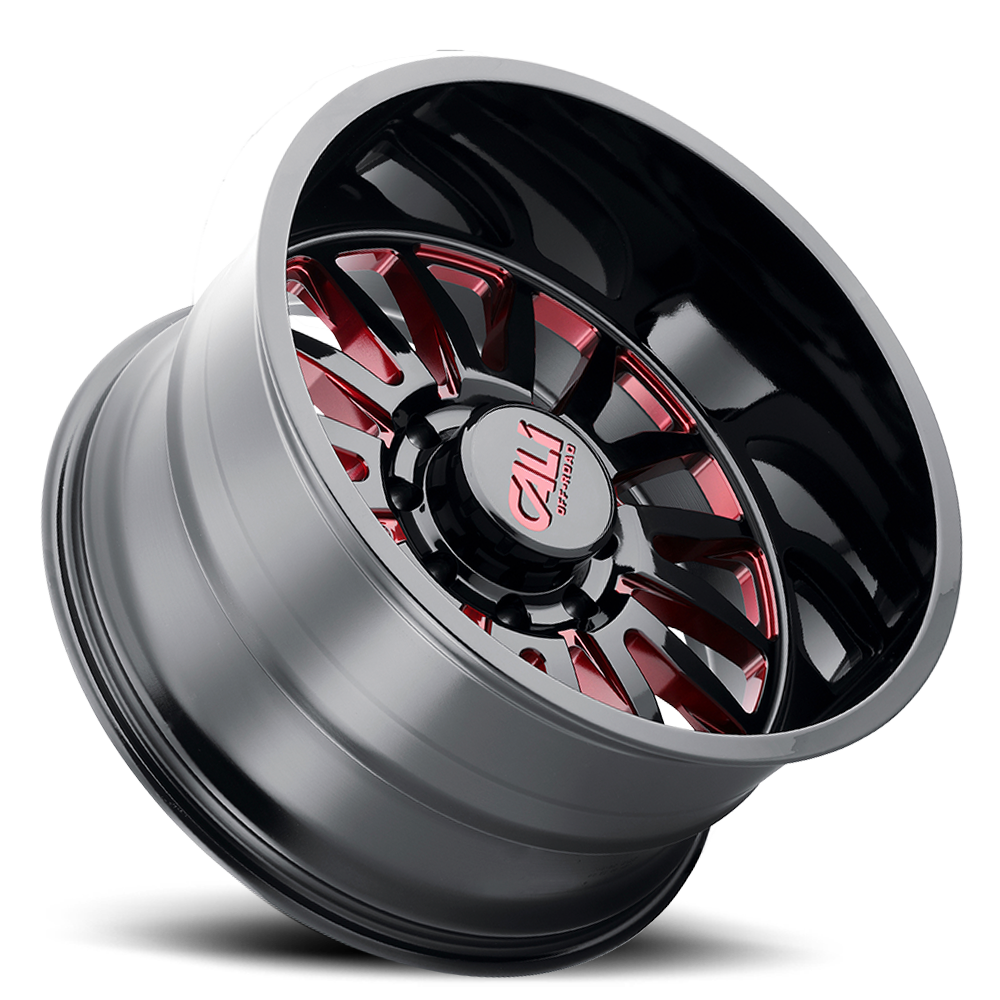 Cast Aluminum Wheels Summit 9110 GB-RD 20x9 Red Milled Spokes Gloss Black Cali Offroad Wheels