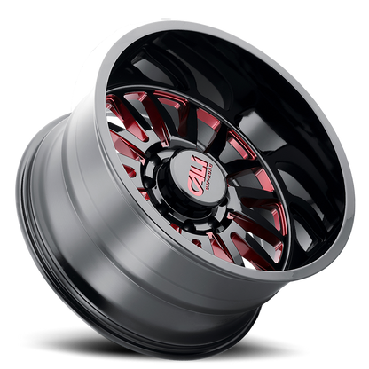 Cast Aluminum Wheels Summit 9110 GB-RD 20x9 Red Milled Spokes Gloss Black Cali Offroad Wheels