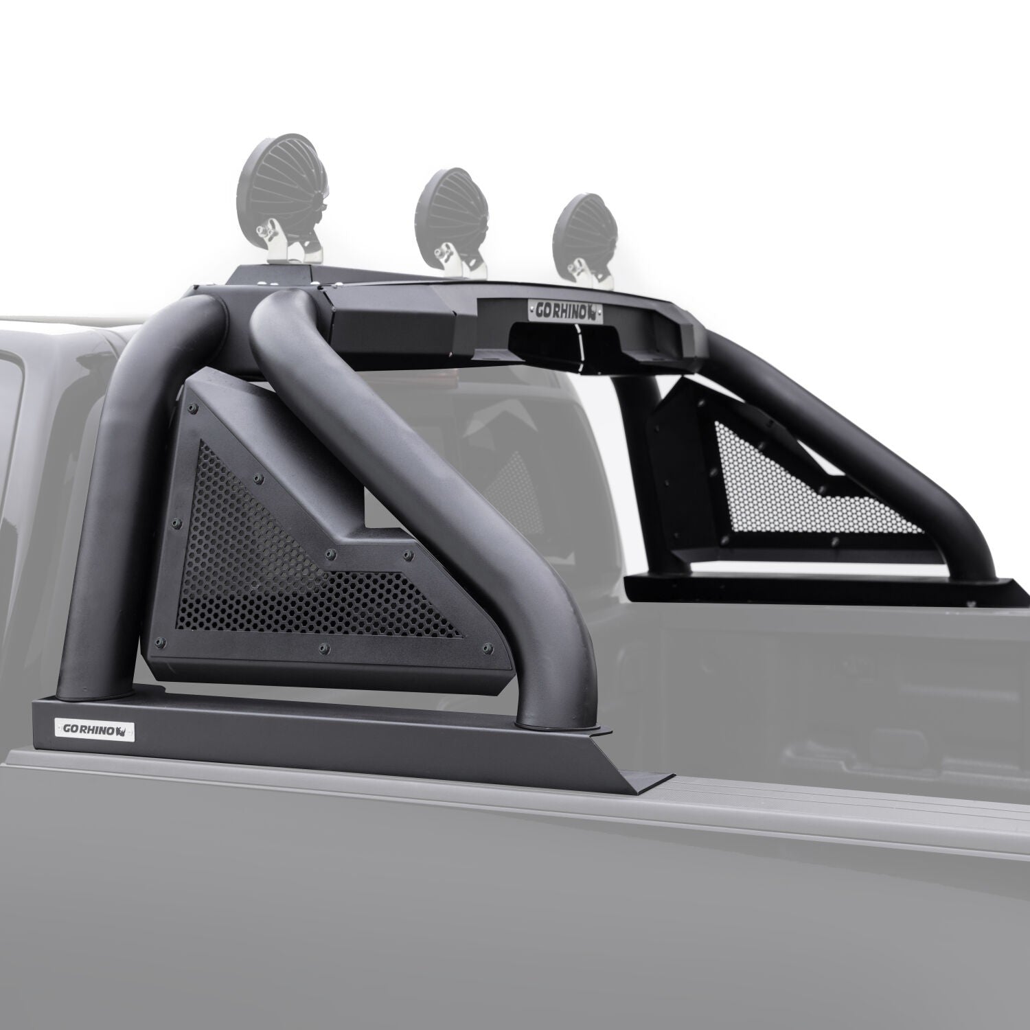 Sport Bar 2.0 for Full Sized Trucks Textured Black 2007-2021 Toyota Tundra 2009-2024 Dodge Ram 1500/2500/3500 Go Rhino