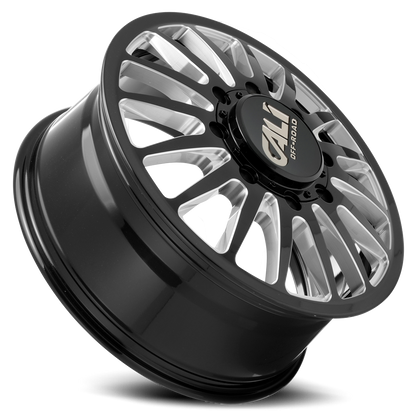 Dually Wheels Summit Dually 9110D GB 22x8.25 Milled Spokes Gloss Black Cali Offroad Wheels