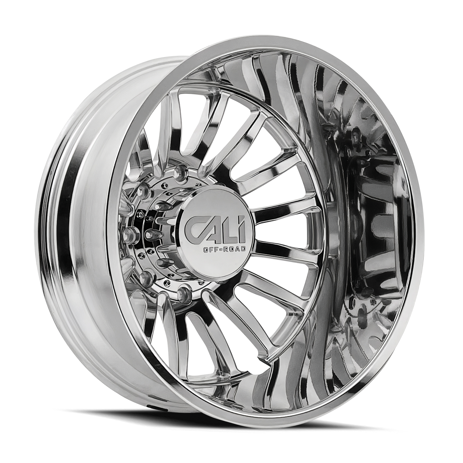 Dually Wheels Summit Dually 9110D PO 22x8.25 Milled Spokes Polished Cali Offroad Wheels