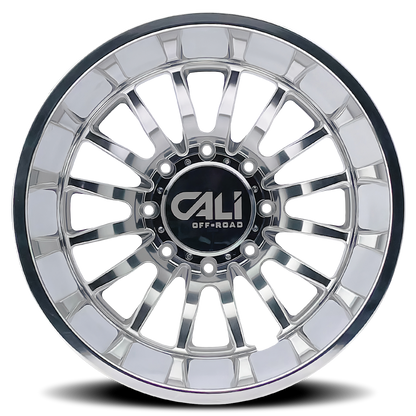 Dually Wheels Summit Dually 9110D PO 22x8.25 Milled Spokes Polished Cali Offroad Wheels