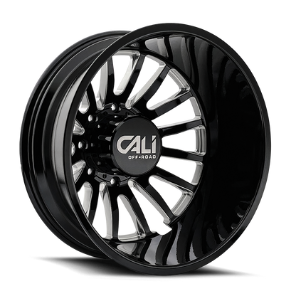 Dually Wheels Summit Dually 9110D GB 22x8.25 Milled Spokes Gloss Black Cali Offroad Wheels