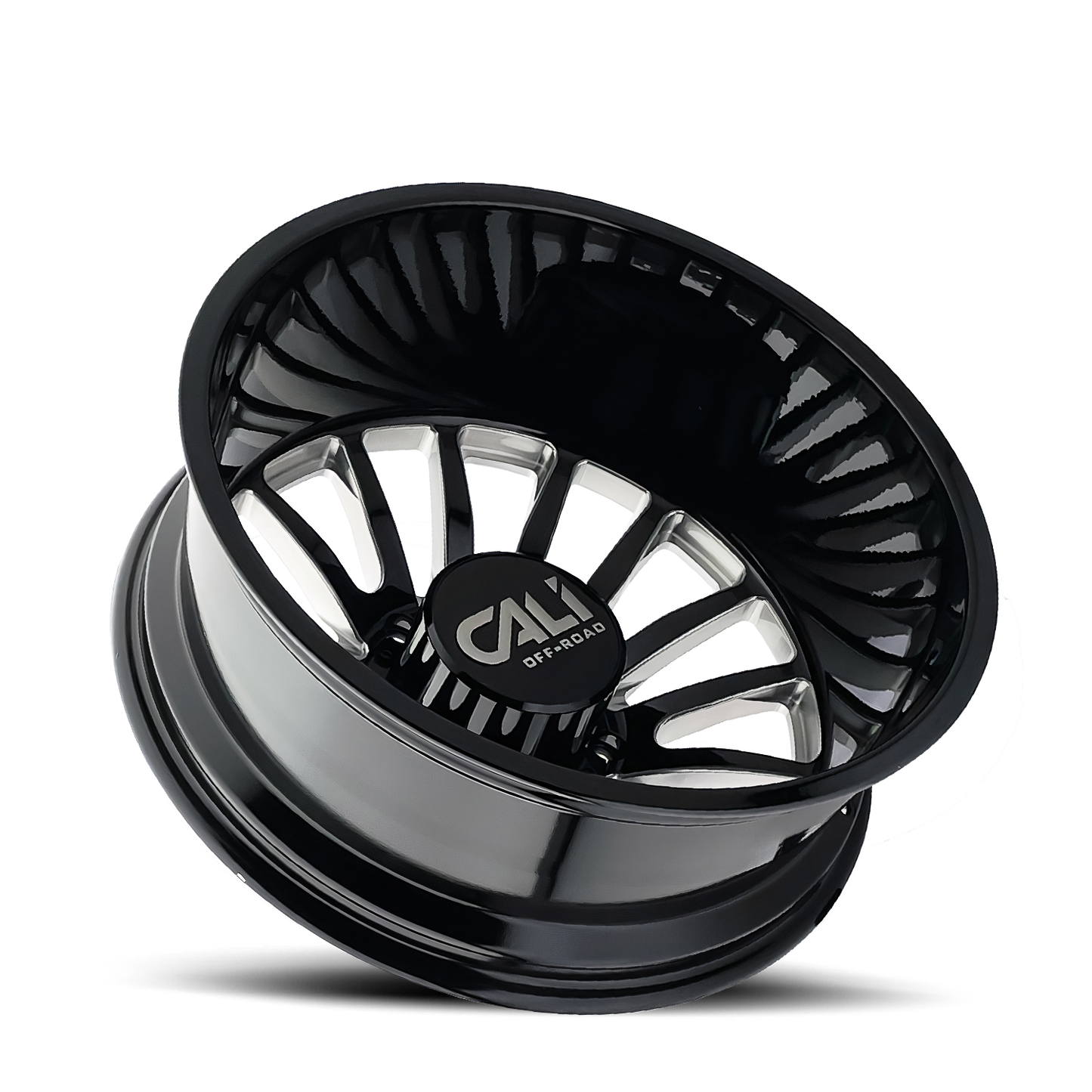 Dually Wheels Summit Dually 9110D GB 22x8.25 Milled Spokes Gloss Black Cali Offroad Wheels
