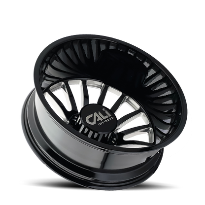 Dually Wheels Summit Dually 9110D GB 22x8.25 Milled Spokes Gloss Black Cali Offroad Wheels