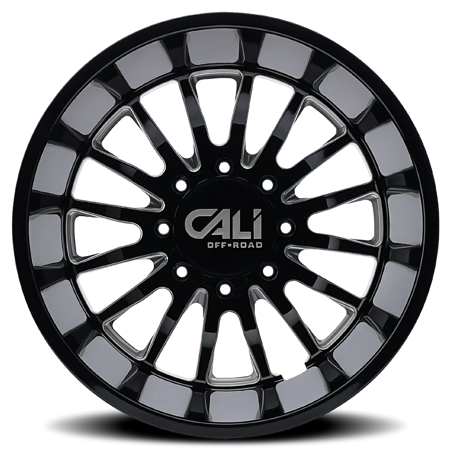 Dually Wheels Summit Dually 9110D GB 22x8.25 Milled Spokes Gloss Black Cali Offroad Wheels