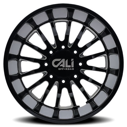 Dually Wheels Summit Dually 9110D GB 22x8.25 Milled Spokes Gloss Black Cali Offroad Wheels