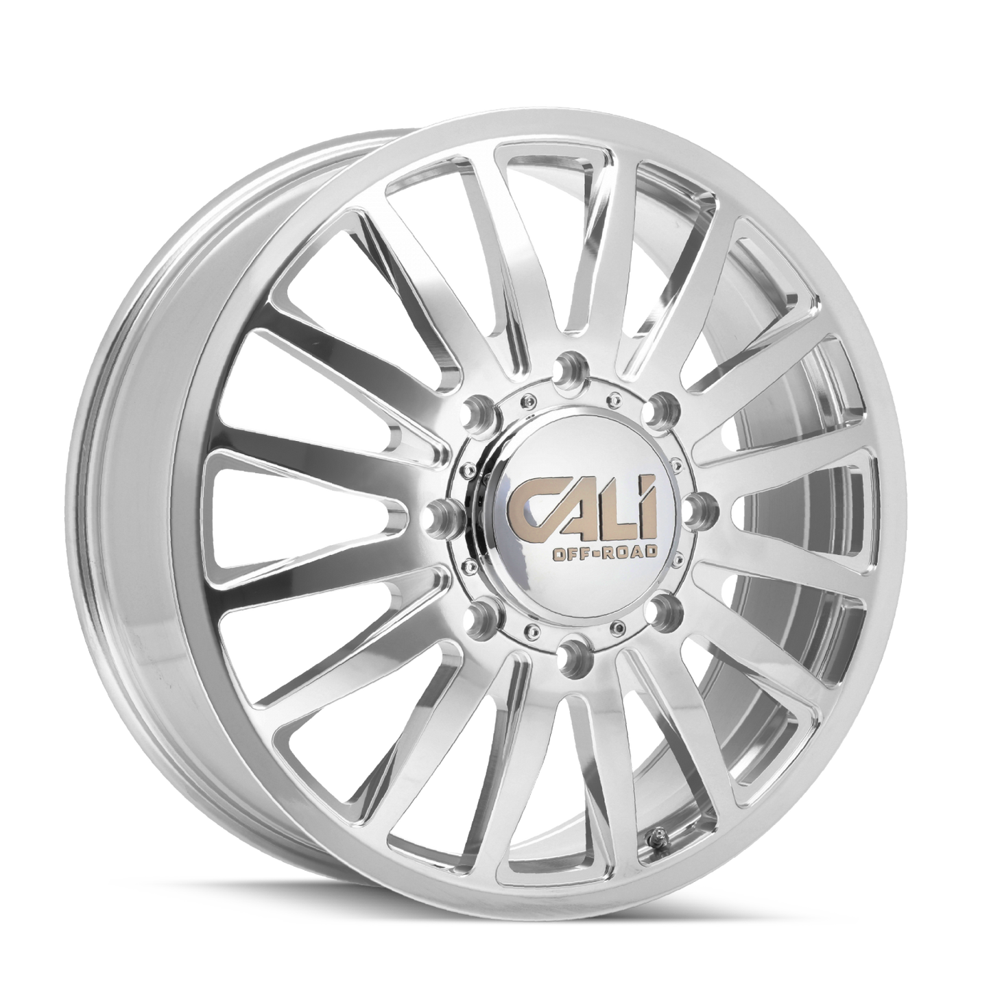 Dually Wheels Summit Dually 9110D PO 22x8.25 Milled Spokes Polished Cali Offroad Wheels