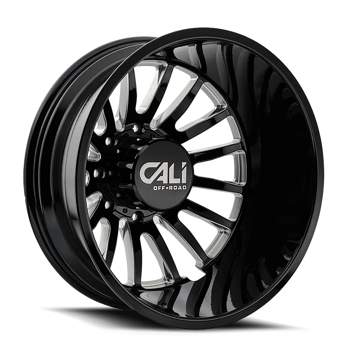 Dually Wheels Summit Dually 9110D GB 20x8.25 Milled Spokes Gloss Black Cali Offroad Wheels