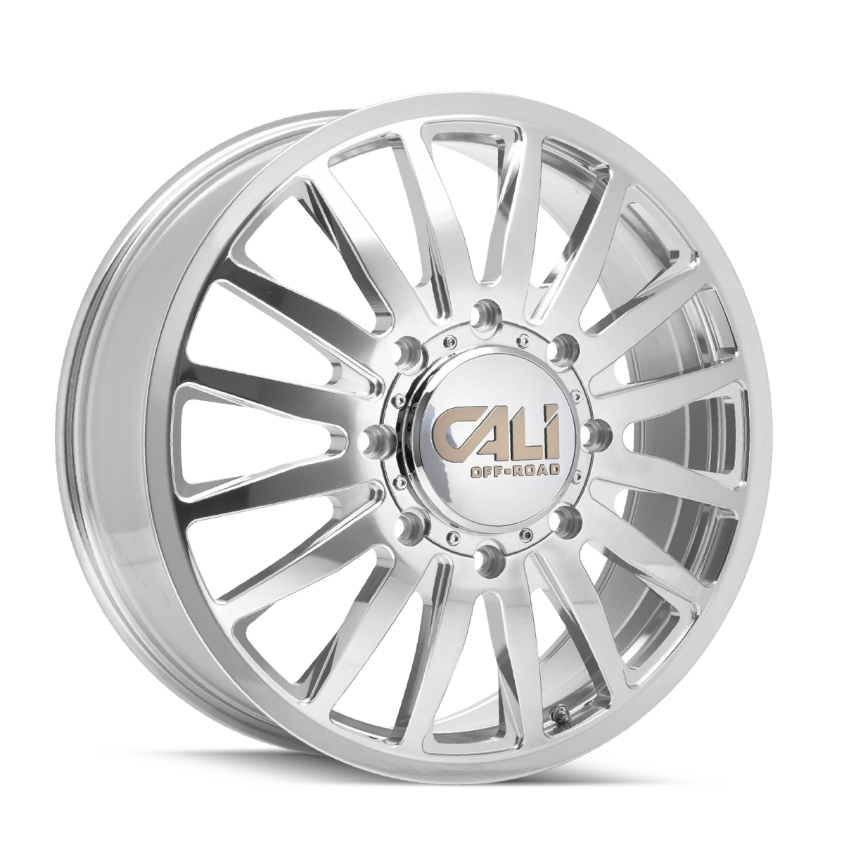 Dually Wheels Summit Dually 9110D PO 20x8.25 Milled Spokes Polished Cali Offroad Wheels