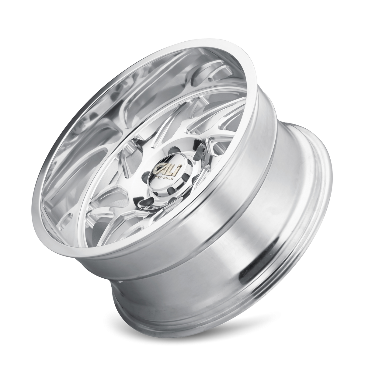 Cast Aluminum Wheels Gemini 9112 PO 22x12 Milled Spokes Polished Cali Offroad Wheels