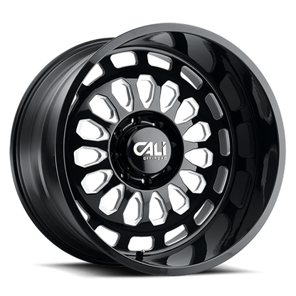 Cast Aluminum Wheels Paradox 9113 GB 20x10 Milled Spokes Gloss Black Cali Offroad Wheels