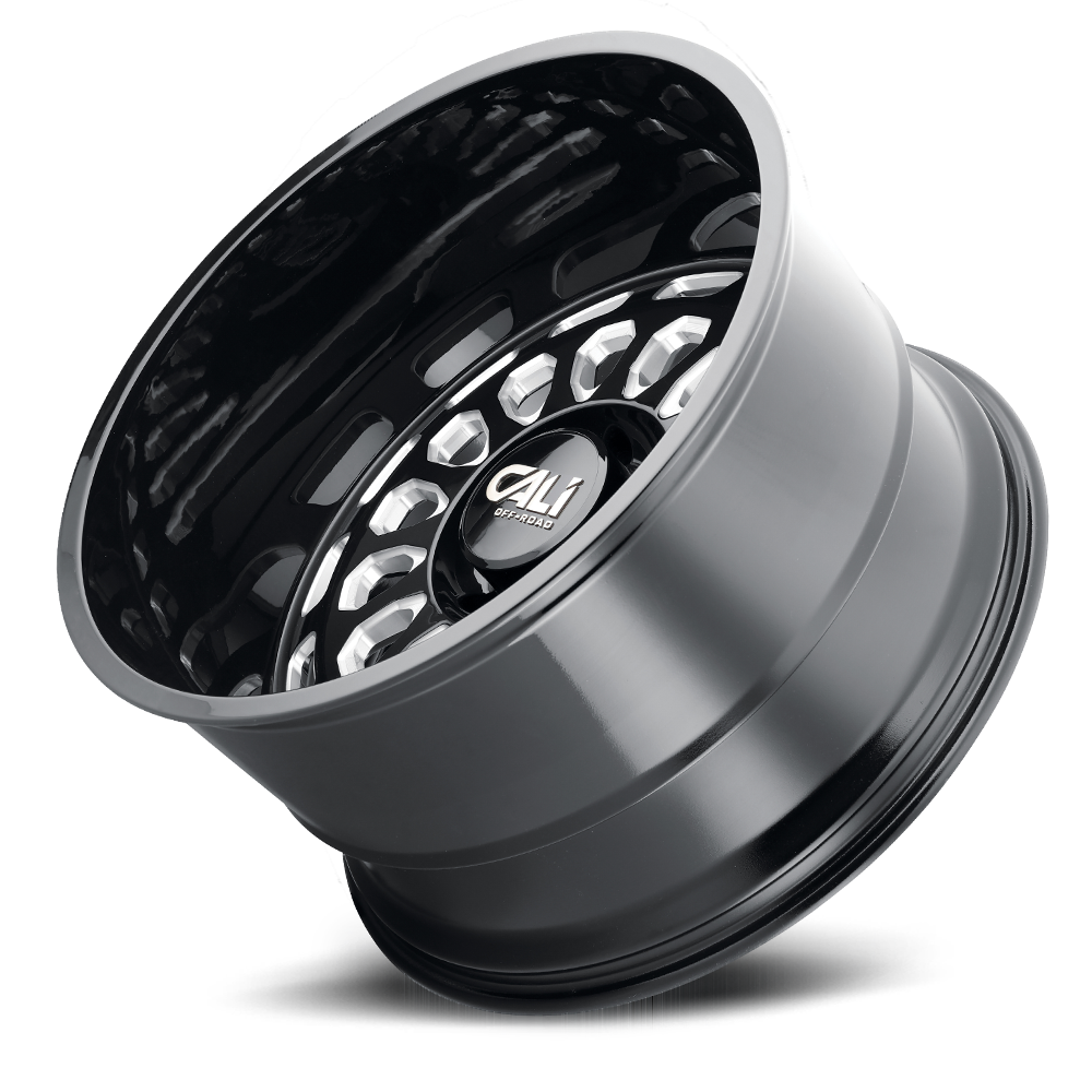 Cast Aluminum Wheels Paradox 9113 GB 20x12 Milled Spokes Gloss Black Cali Offroad Wheels