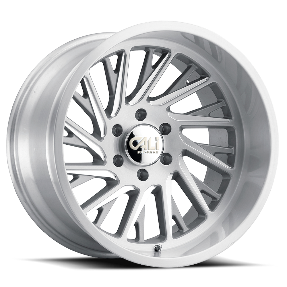 Cast Aluminum Wheels Purge 9114 SL 20x10 Brushed Brushed Silver Cali Offroad Wheels