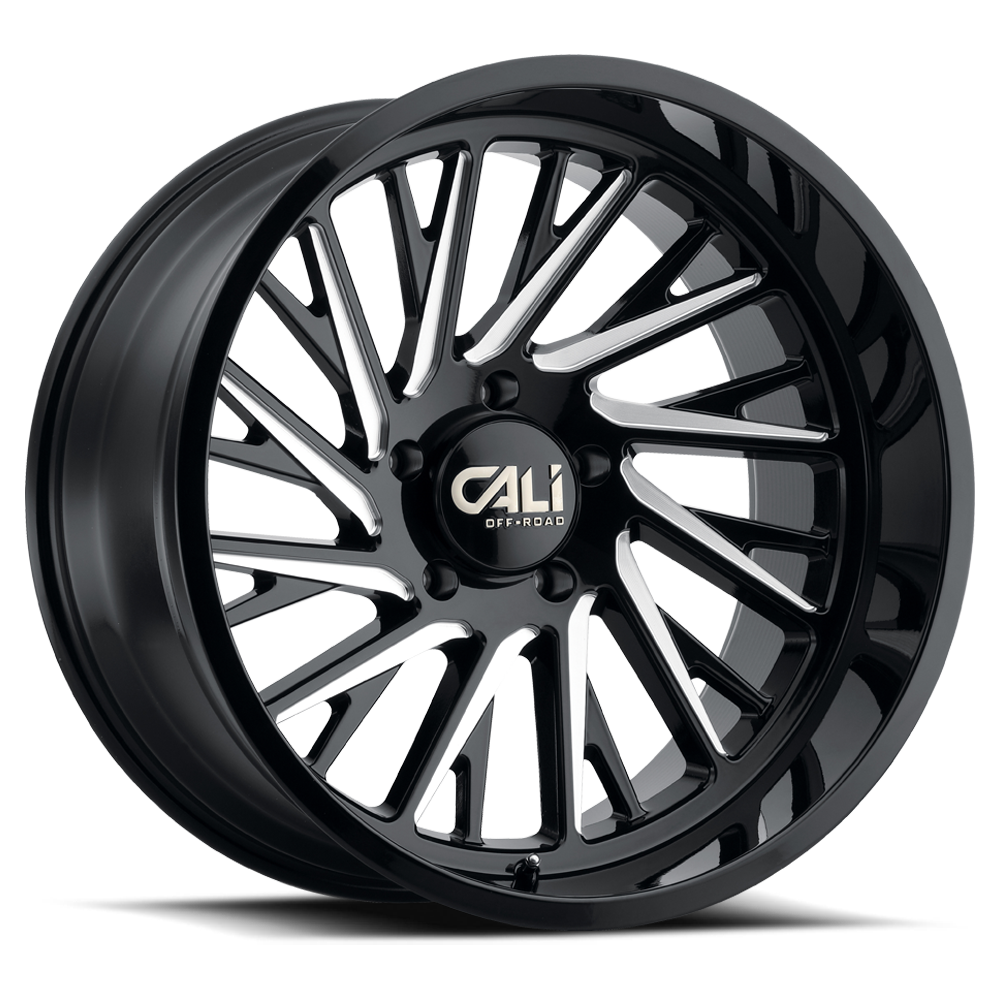 Cast Aluminum Wheels Purge 9114 GB 20x10 Milled Gloss Black Cali Offroad Wheels