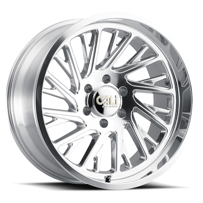 Cast Aluminum Wheels Purge 9114 PO 20x10 Milled Spokes Polished Silver Cali Offroad Wheels