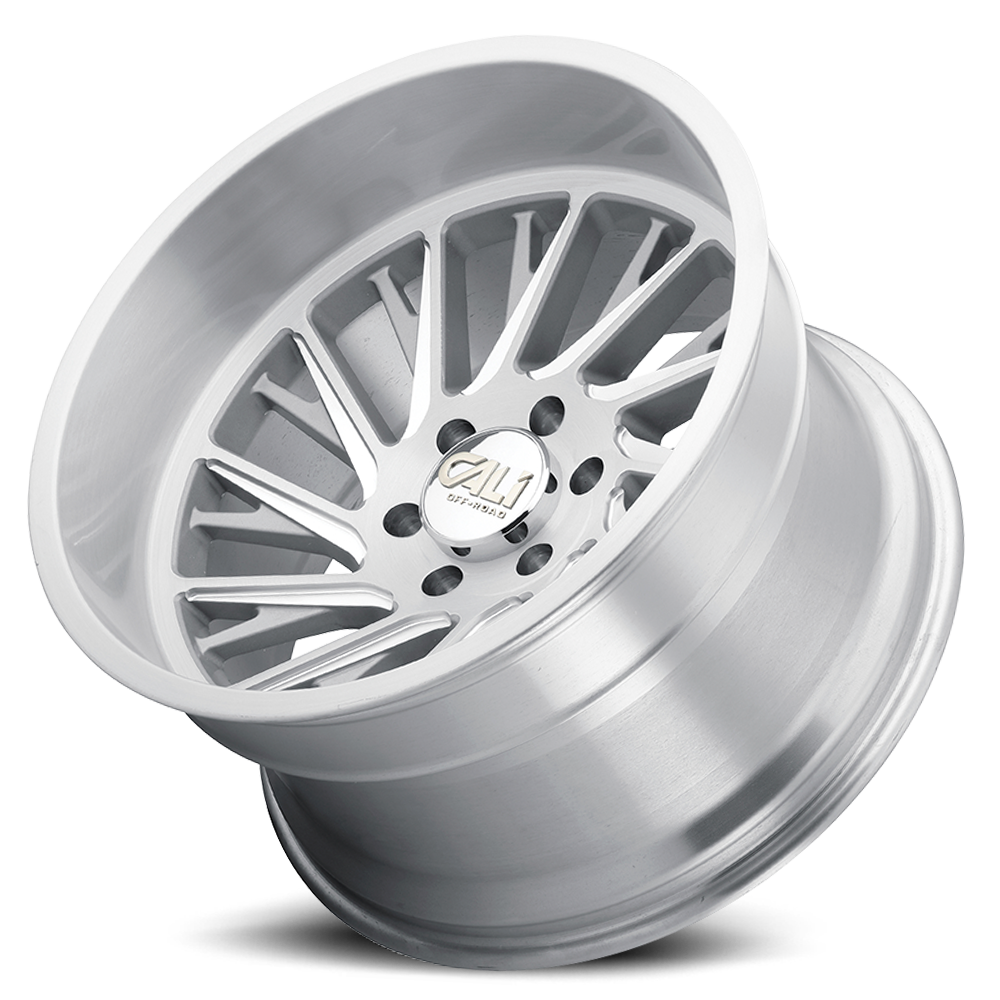 Cast Aluminum Wheels Purge 9114 SL 20x12 Brushed Brushed Silver Cali Offroad Wheels