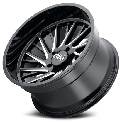 Cast Aluminum Wheels Purge 9114 GB 24x14 Milled Gloss Black Cali Offroad Wheels