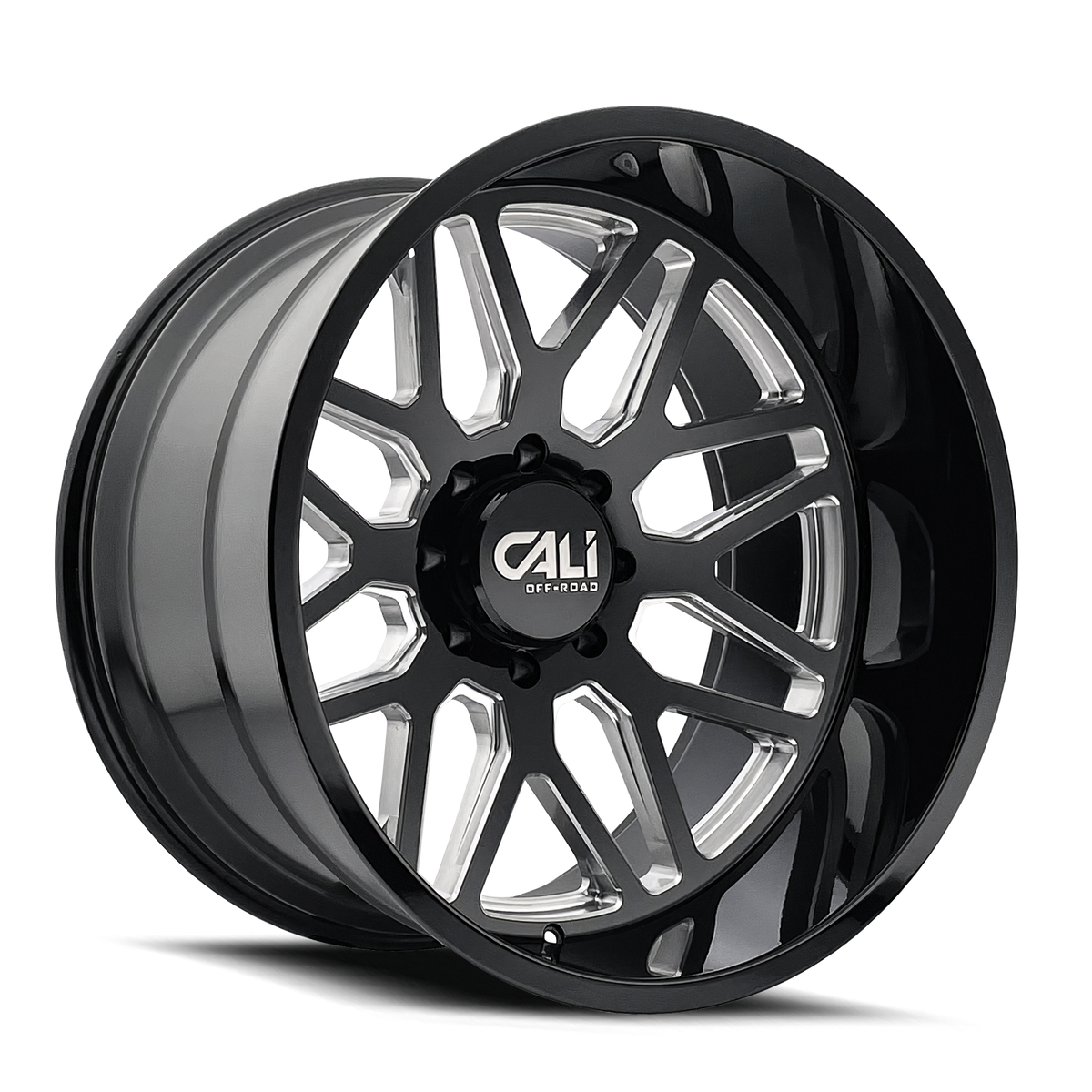 Cast Aluminum Wheels Invader 9115 GB-M 20x10 Milled Gloss Black Cali Offroad Wheels