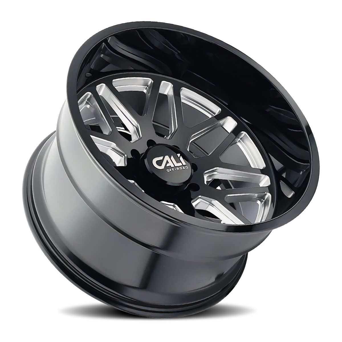 Cast Aluminum Wheels Invader 9115 GB-M 20x12 Milled Gloss Black Cali Offroad Wheels