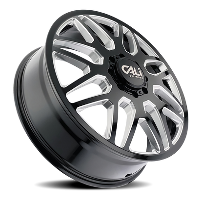 Dually Wheels Invader Dually 9115D GB-M 24x8.25 Milled Spokes Gloss Black Cali Offroad Wheels