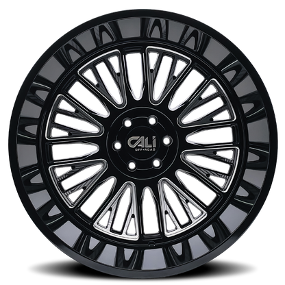 Cast Aluminum Wheels Vertex 9116 BM 20x10 Milled Gloss Black Cali Offroad Wheels