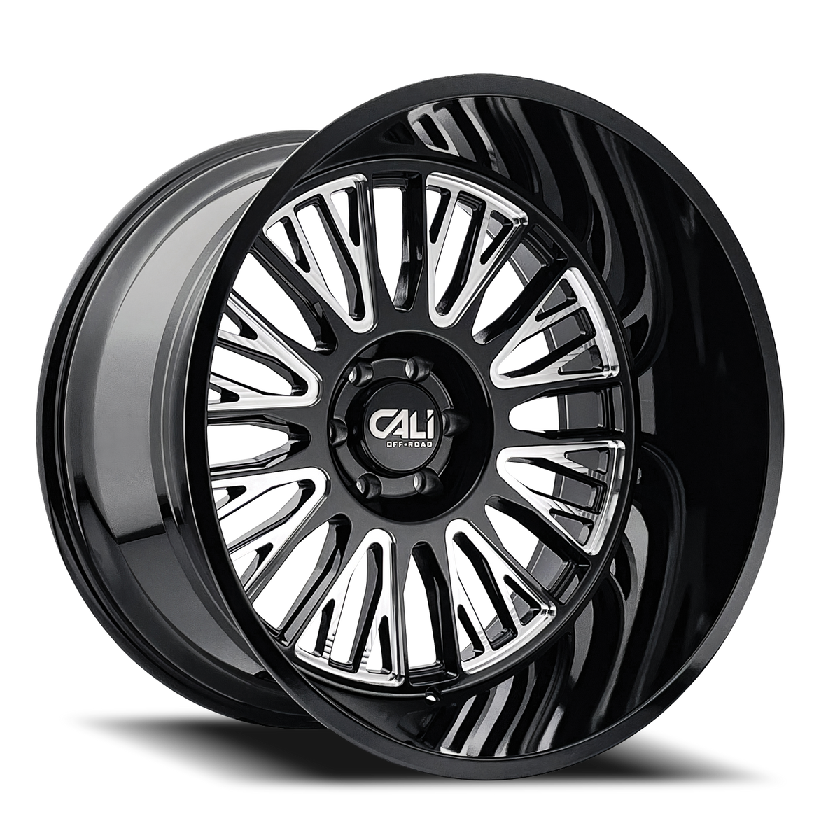 Cast Aluminum Wheels Vertex 9116 BM 24x14 Milled Gloss Black Cali Offroad Wheels