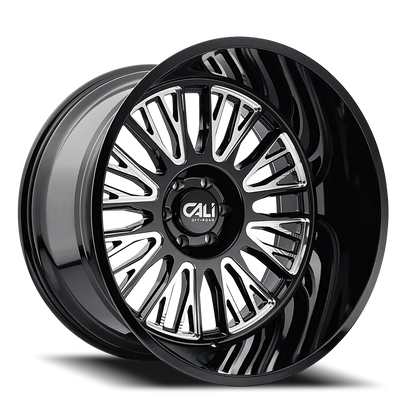 Cast Aluminum Wheels Vertex 9116 BM 24x14 Milled Gloss Black Cali Offroad Wheels
