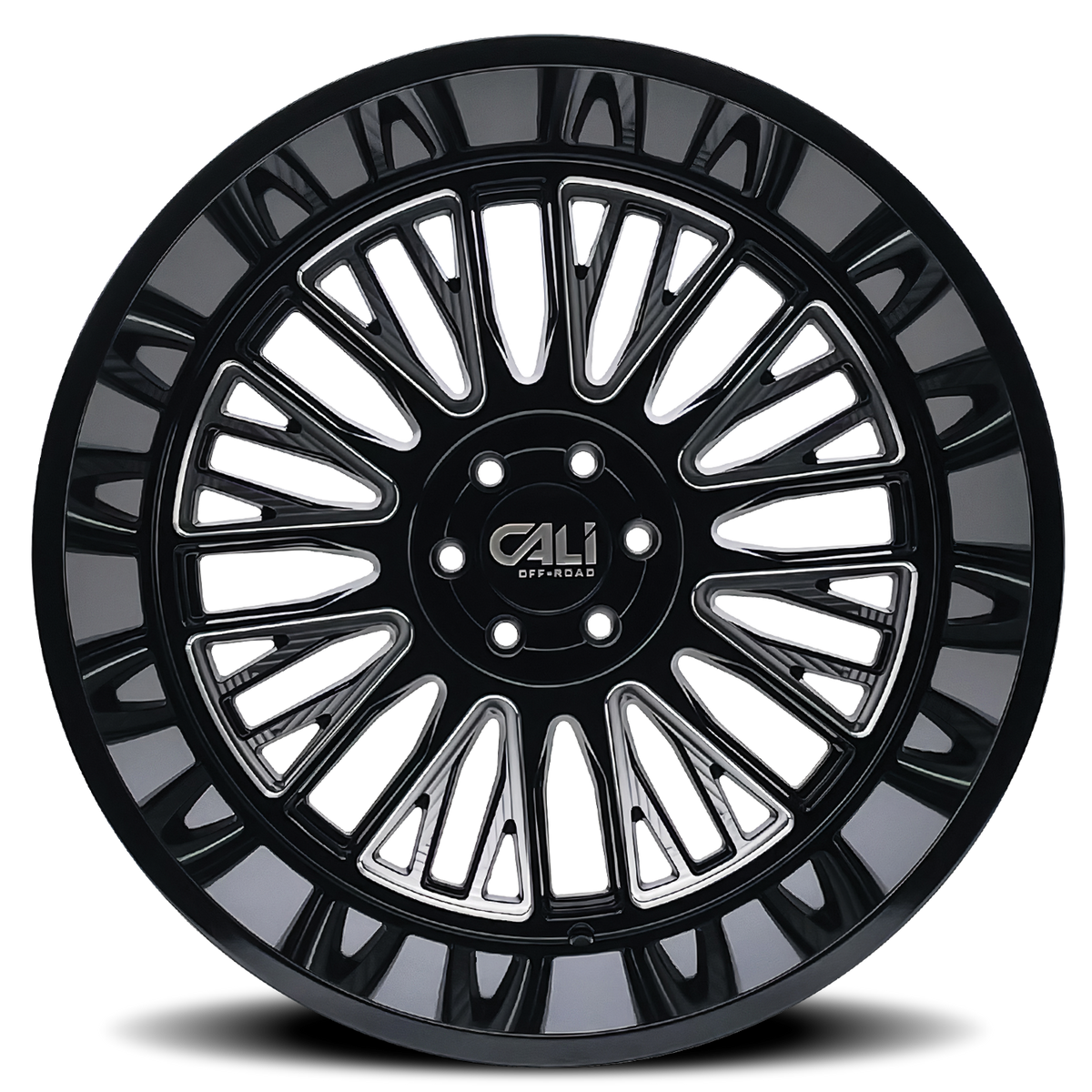 Cast Aluminum Wheels Vertex 9116 BM 24x14 Milled Gloss Black Cali Offroad Wheels