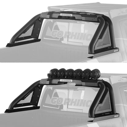 Sport Bar 2.0 with Power Actuated Retractable Light Mount Textured Black 2007-2021 Toyota Tundra 2009-2026 Dodge Ram 1500/2500/3500 Go Rhino