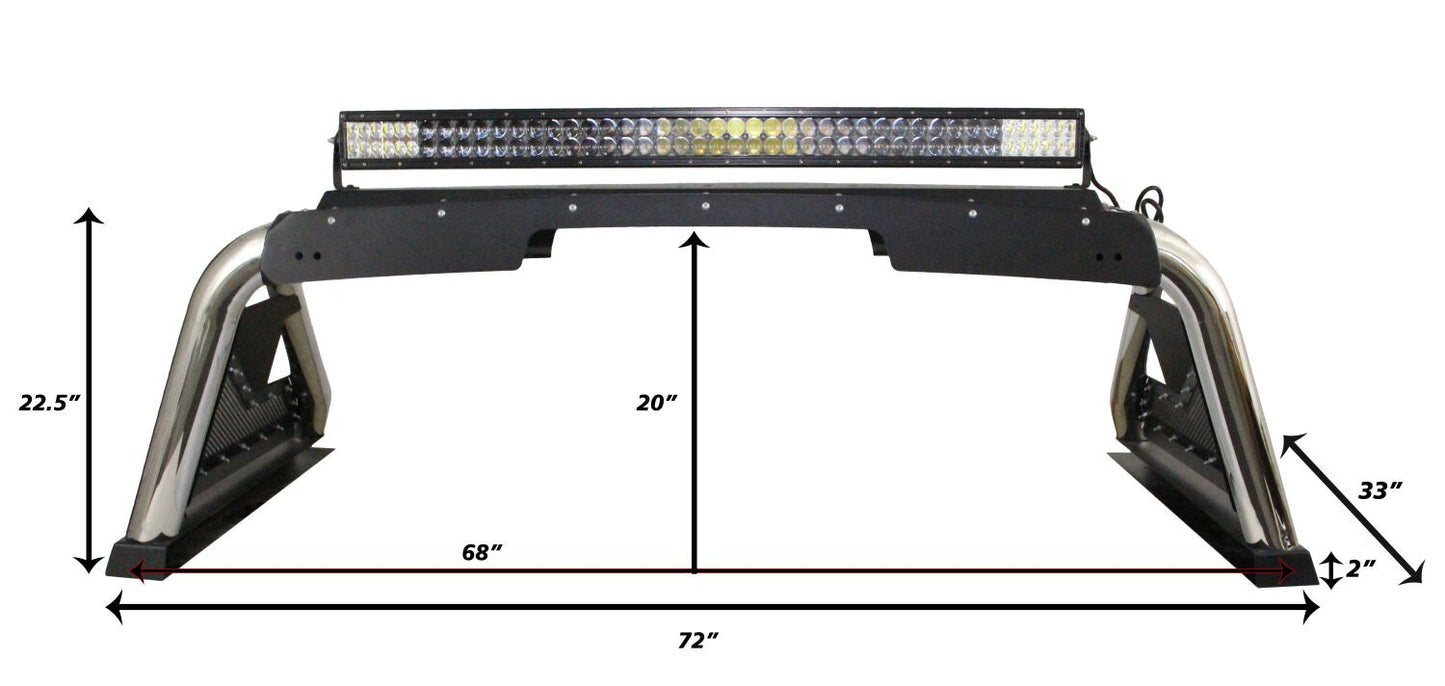 Sport Bar 2.0 with Power Actuated Retractable Light Mount Textured Black 2007-2021 Toyota Tundra 2009-2026 Dodge Ram 1500/2500/3500 Go Rhino