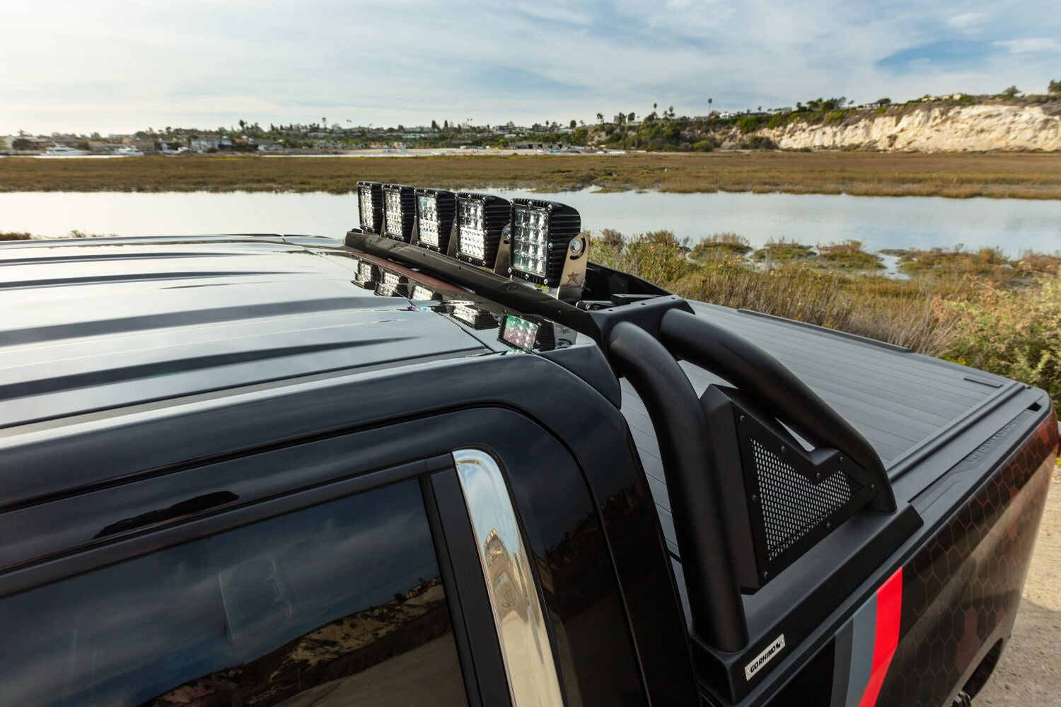 Sport Bar 2.0 with Power Actuated Retractable Light Mount Textured Black 2019-2025 Silverado 1500 Go Rhino