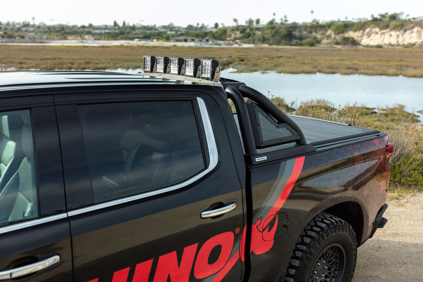 Sport Bar 2.0 with Power Actuated Retractable Light Mount Textured Black 2019-2025 Silverado 1500 Go Rhino