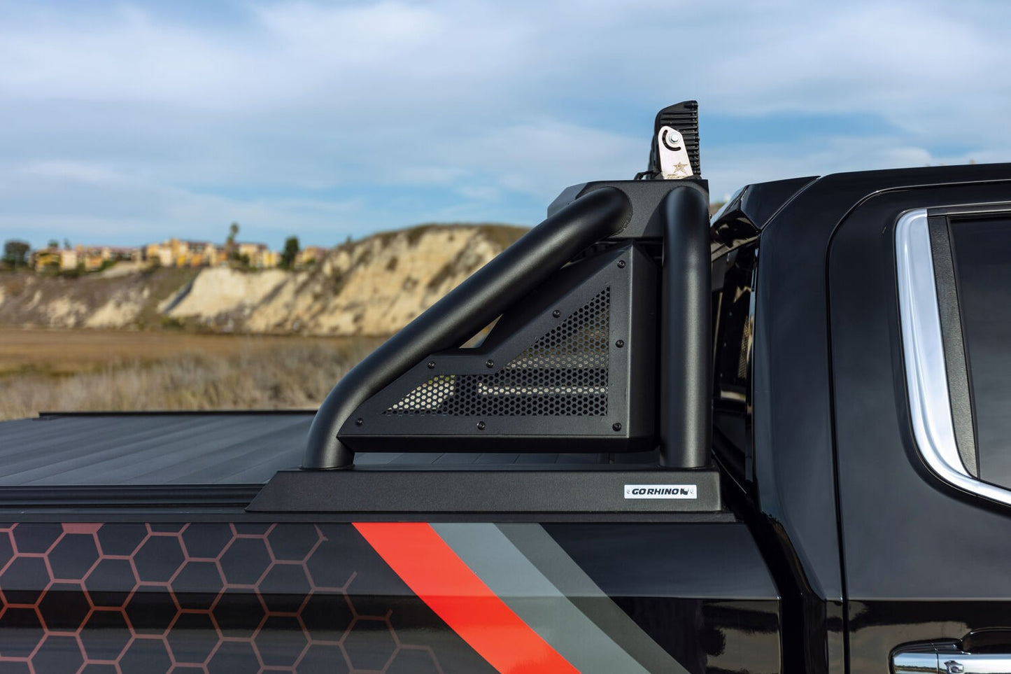 Sport Bar 2.0 with Power Actuated Retractable Light Mount Textured Black 2019-2025 Silverado 1500 Go Rhino