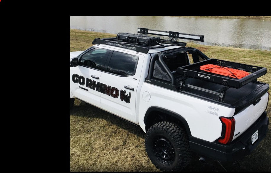 Sport Bar 2.0 with Power Actuated Retractable Light Mount Textured Black 2022-2026 Toyota Tundra Go Rhino