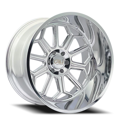 Cast Aluminum Wheels Auburn 9117 PO 20x10 Milled Spokes Polished Cali Offroad Wheels