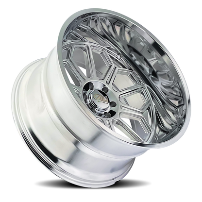 Cast Aluminum Wheels Auburn 9117 PO 24x14 Milled Spokes Polished Cali Offroad Wheels