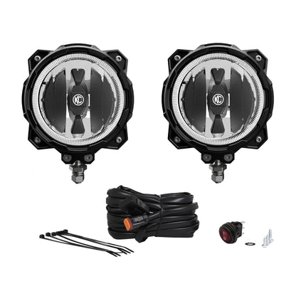 Pro6 Grav LED Inf Ring 6 Inch Spot 2 Light System KC HiLiTES