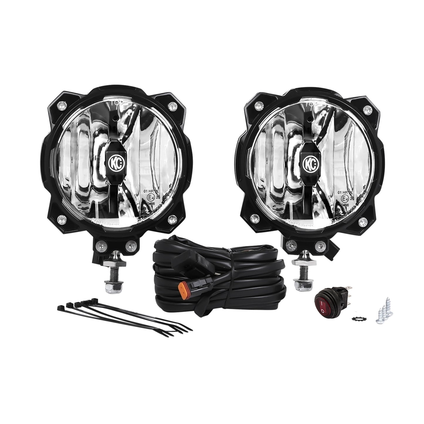 Pro6 Grav LED Inf Ring 6 Inch Drivng 2 Light System KC HiLiTES
